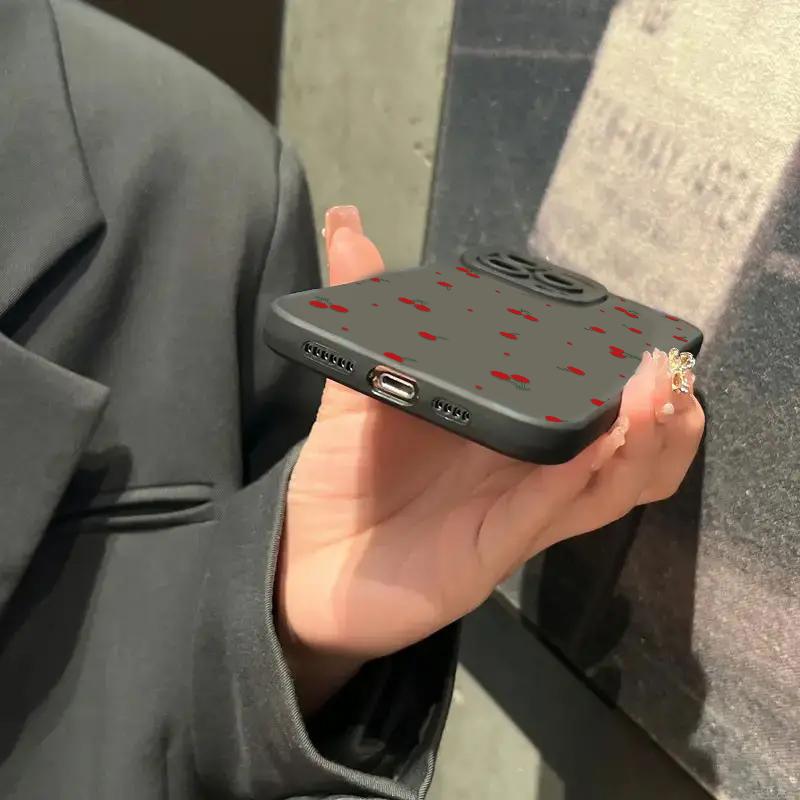 Милый Чехол для Телефона из Силикона с Рисунком Вишни Для Xiaomi Mi 15 14T 13T 12T Pro 14 13 11 Lite 5G NE Poco F6 F5 X5 M6 X7 Pro Мягкая Крышка