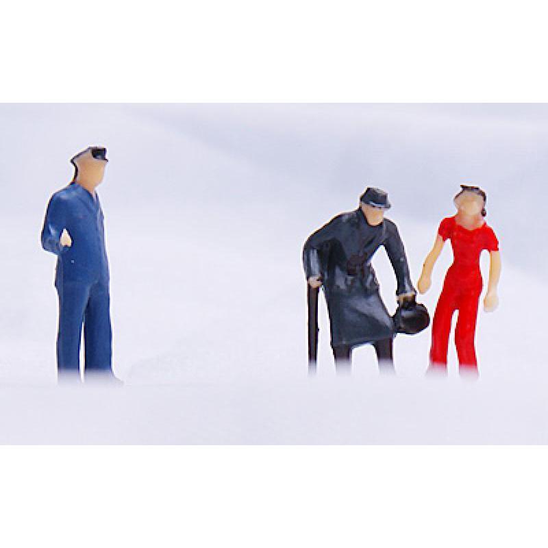 24 шт., смешанная модель, фигурка человека, поезд, железнодорожное здание, пейзаж, масштаб 1:87