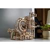 UGEARS Набор для деревянной мраморной дорожки - 3D-пазл Деревянная мраморная дорожка Ступенчатый подъемник с 3-ступенчатым подъемным механизмом и 10 шариками