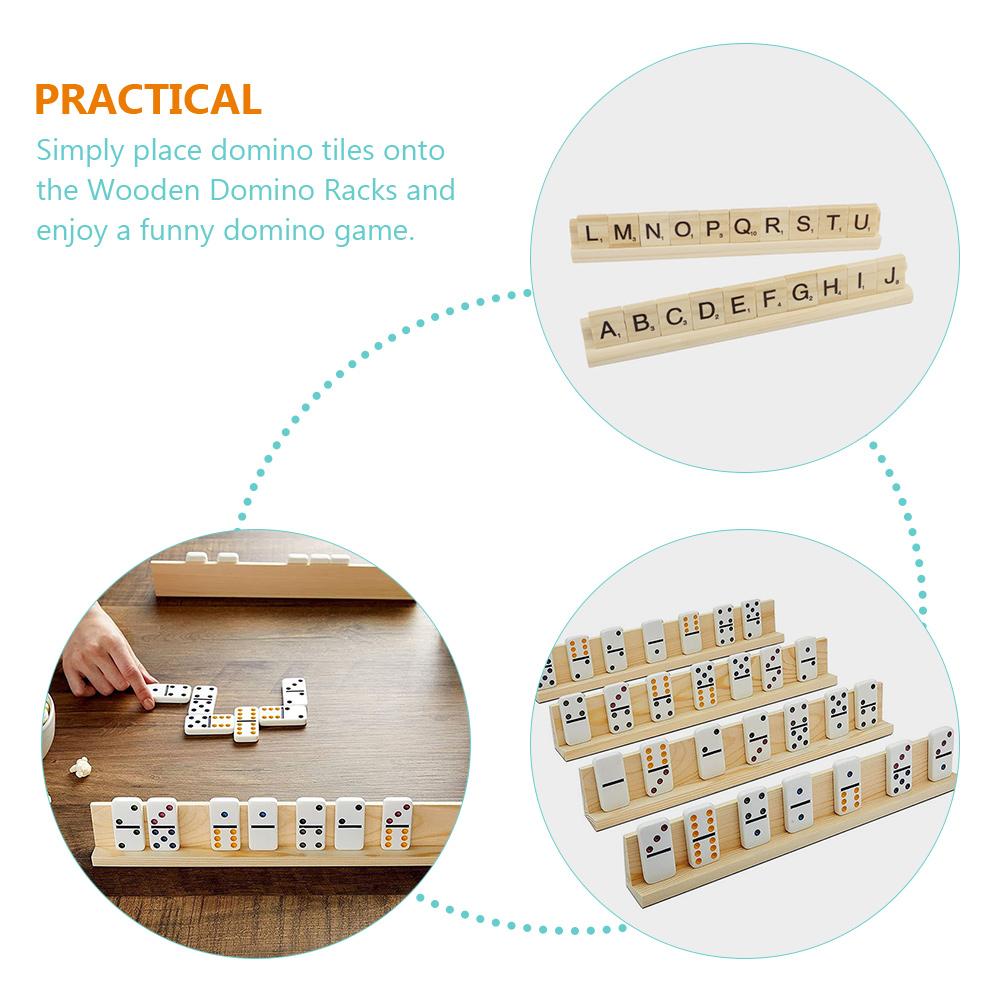 Домино Поезд Маджонг Мексиканские Домино Стойки Деревянный Набор Держатель Держатели Корпорация Подносы День Рождения Морской Демонстрационный Плитка Стенд
