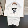 Summer Luxury Men's T-Shirt Crew Neck Fashion Tied Rabbit Ears Print Kawaii Thick 100% Cotton High Quality Loose Breathable