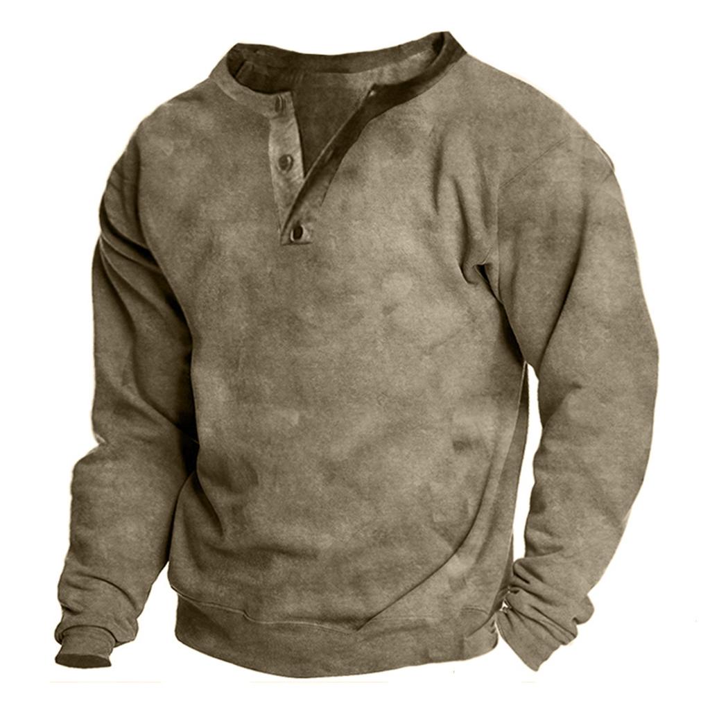 Мужская уличная винтажная модная спортивная футболка с v-образным вырезом и длинным рукавом