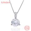 Линдон Стерлингового Серебра 925 Классическое Женское Ожерелье Кулон Циркон Модный Подарок
