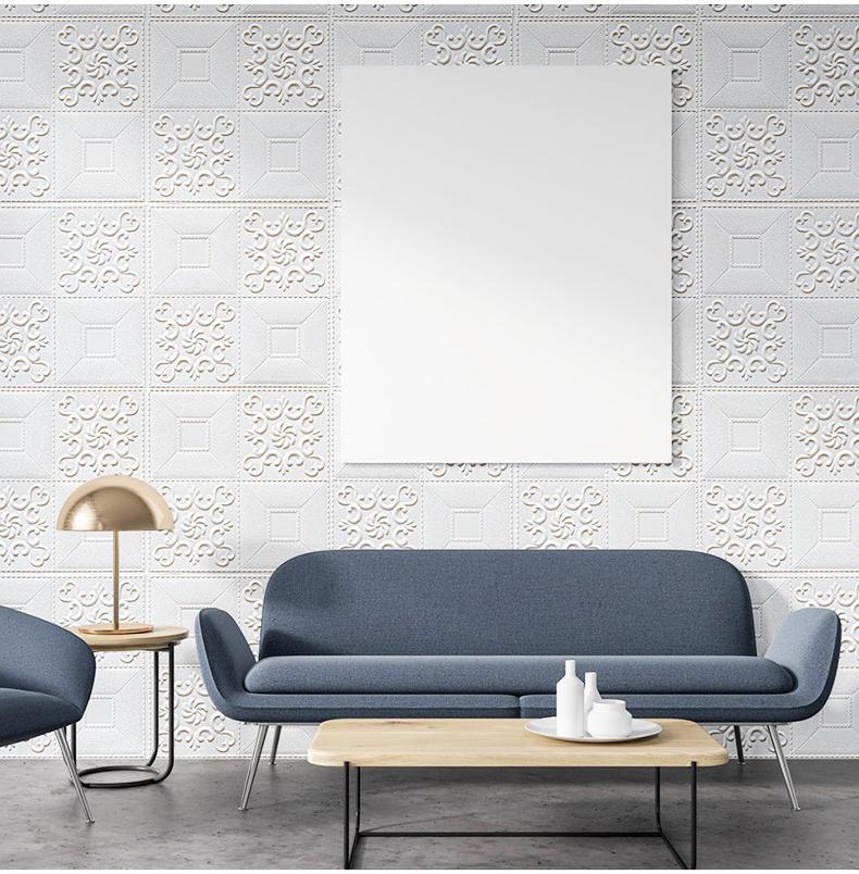 10 шт. 35 см x 35 см Самоклеящаяся имитация кирпича 5 мм наклейка на стену домашний декор потолочная панель крыша 3D обои декор для фона телевизора