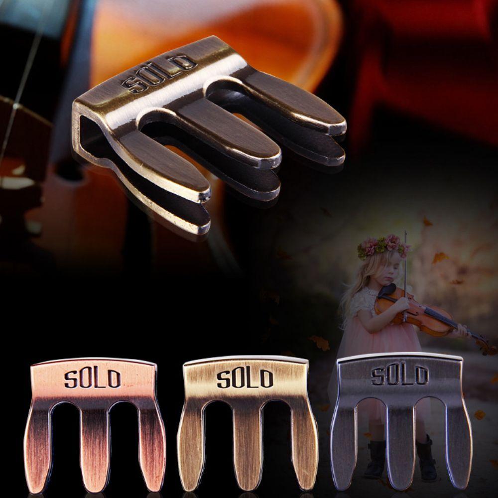 Metal Violin Mute Aluminum Alloy Easy to Carry Violin Muffler Durable Sturdy 4 Prong Violin Mute Daily Practice