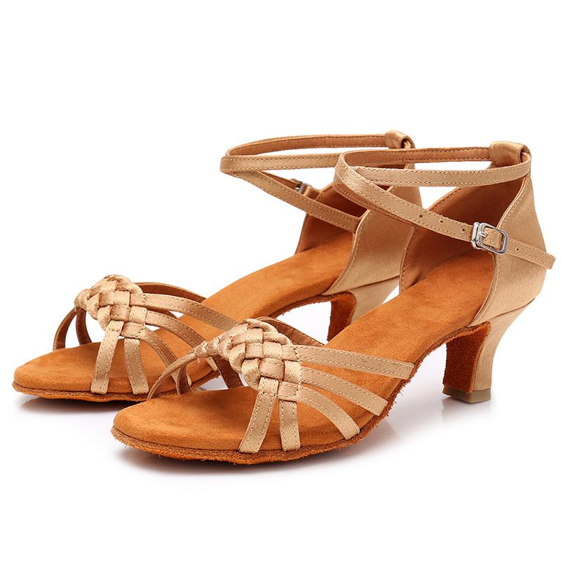 Средний каблук Женская обувь для латиноамериканских танцев Танго Обувь для девочек Вальс Сальса Чача Обувь для бальных танцев Вечеринка Каблук 5 см