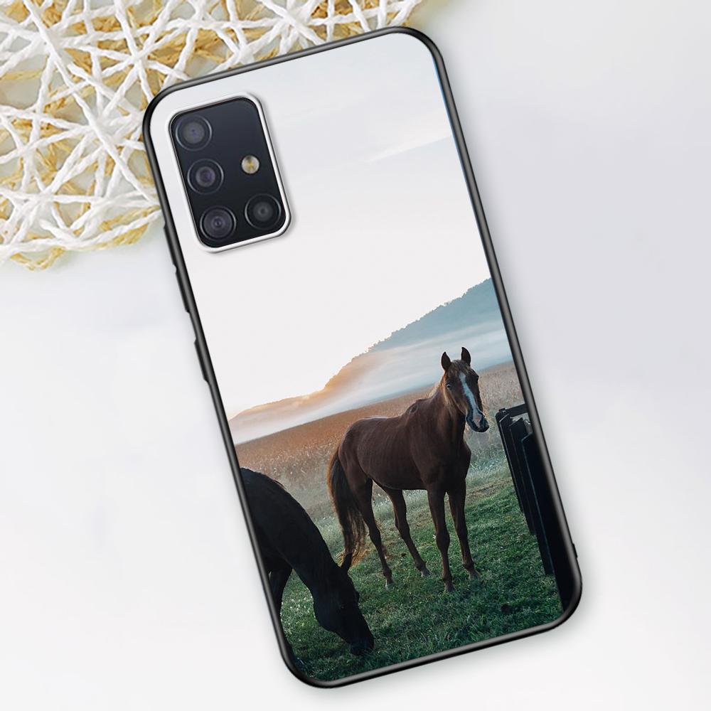 Running Horse Case for Samsung Galaxy A52 A12 A53 A51 A32 A21s A22 A31 A72 A02s A13 5G A11 A41 A03s Silicone Phone Cover Coque