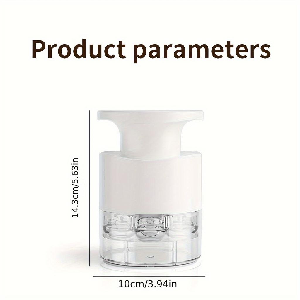 1pc Press To Remove Cherry Pitter , Efficiently Removes Pits from 7 Cherries At Once, White/Black Kitchen Gadget with Clear Container