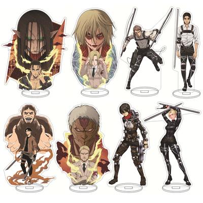 Фигурка аниме «Атака Титанов» на акриловой подставке Eren Jaeger Shingeki No Kyojin Levi·Ackerman, стоящая модель персонажа