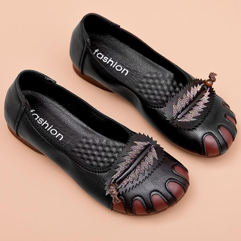 Женские сетчатые легкие повседневные туфли с вырезами, летние дышащие мокасины, удобные нескользящие туфли для мам с круглым носком, без застежек