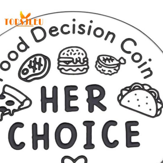 Флип-монета для принятия решений о еде, двусторонняя прозрачная печать, милый сюрприз ко Дню святого Валентина, забавный флип-решатель для принятия решений о еде