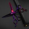 Professional 440C Left Handed 6 '' Pruple Hair Scissors Haircut Thinning Barber Makas Cutting Shears Hairdresser Scissors