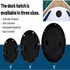 Черные круглые нескользящие смотровые люки - размеры 4", 6", 8" со съемной крышкой - откручивающаяся крышка люка из АБС-пластика для каяка, яхты, черная