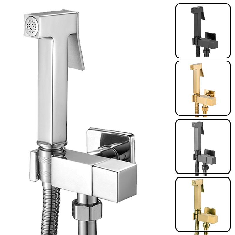 Латунный смеситель для биде Золотой ручной распылитель для биде Туалетный гигиенический душ Смесители для унитаза Однорычажный кран для холодной воды Самоочистка