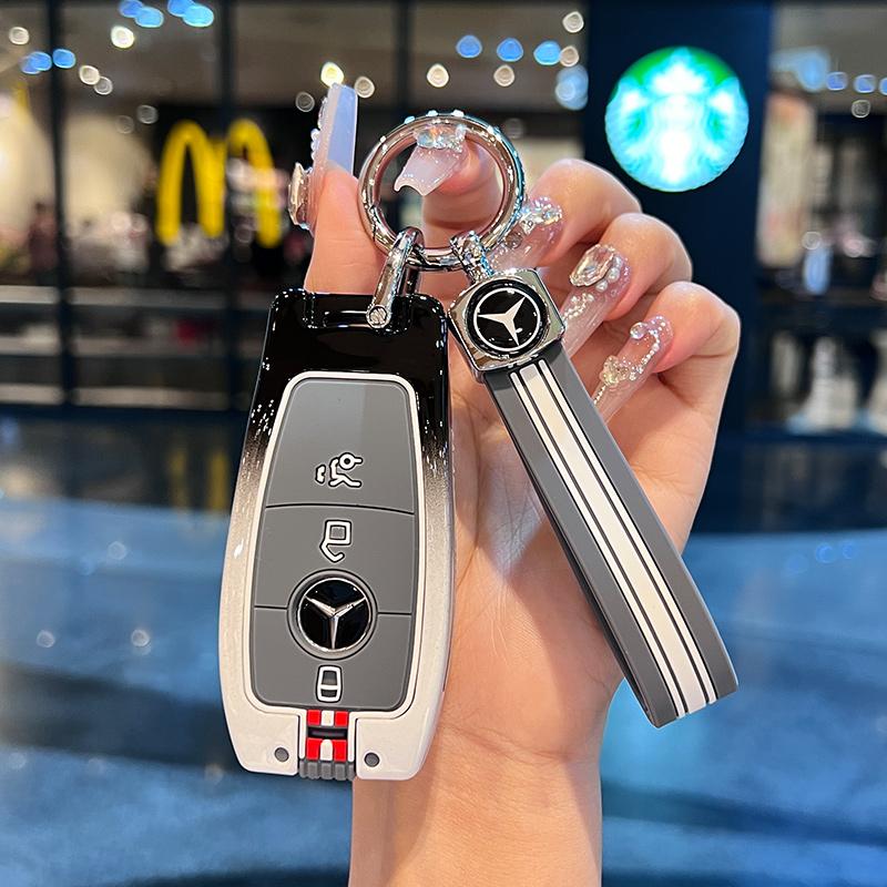 Автомобильная наклейка Новый стиль Чехол для ключа автомобиля Держатель Оболочка Брелок Для Mercedes Benz A C E S G Класса GLC CLE CLA GLB GLS W177 W205 W213 W