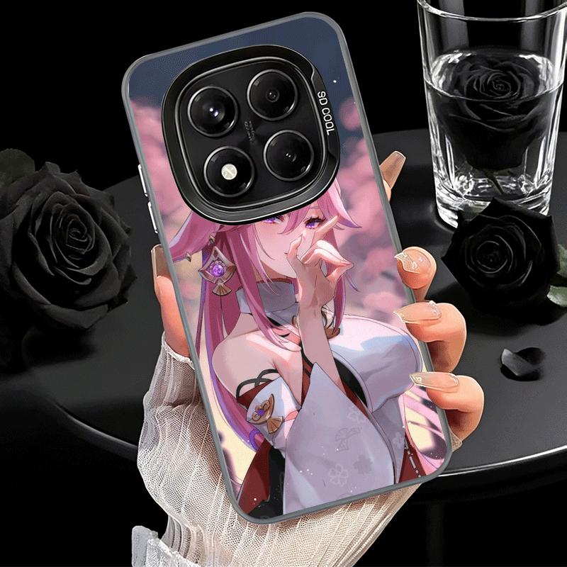 Мягкий чехол для телефона Genshin Impact Яэ Мико для Xiaomi Redmi Note 13 14 15 Pro Plus 12S 12 11S 11 11T 10S 10 Ударопрочная задняя крышка S