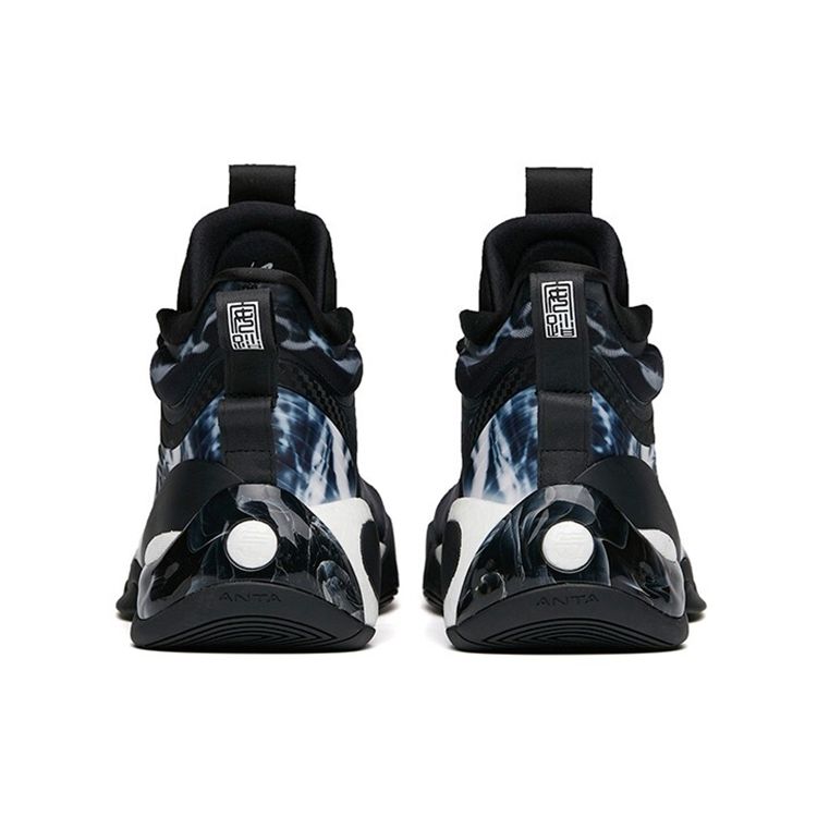 Anta Баскетбольные кроссовки KT7 Thompson 7-го поколения с защитой от царапин, амортизацией, нескользящие, износостойкие, низкие, мужские, цвет черный, синий 112141101-8