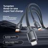 Кабель для быстрой зарядки 3 в 1 100 Вт Roman Type C USB Micro для iPhone Samsung Huawei Xiaomi Зарядное устройство с индикатором USB C