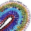 1 нить 6 мм 8 мм Разноцветные полосатые ламворк бусины Овальная форма Россыпные бусины Для изготовления ювелирных изделий DIY Аксессуары для браслетов ручной работы