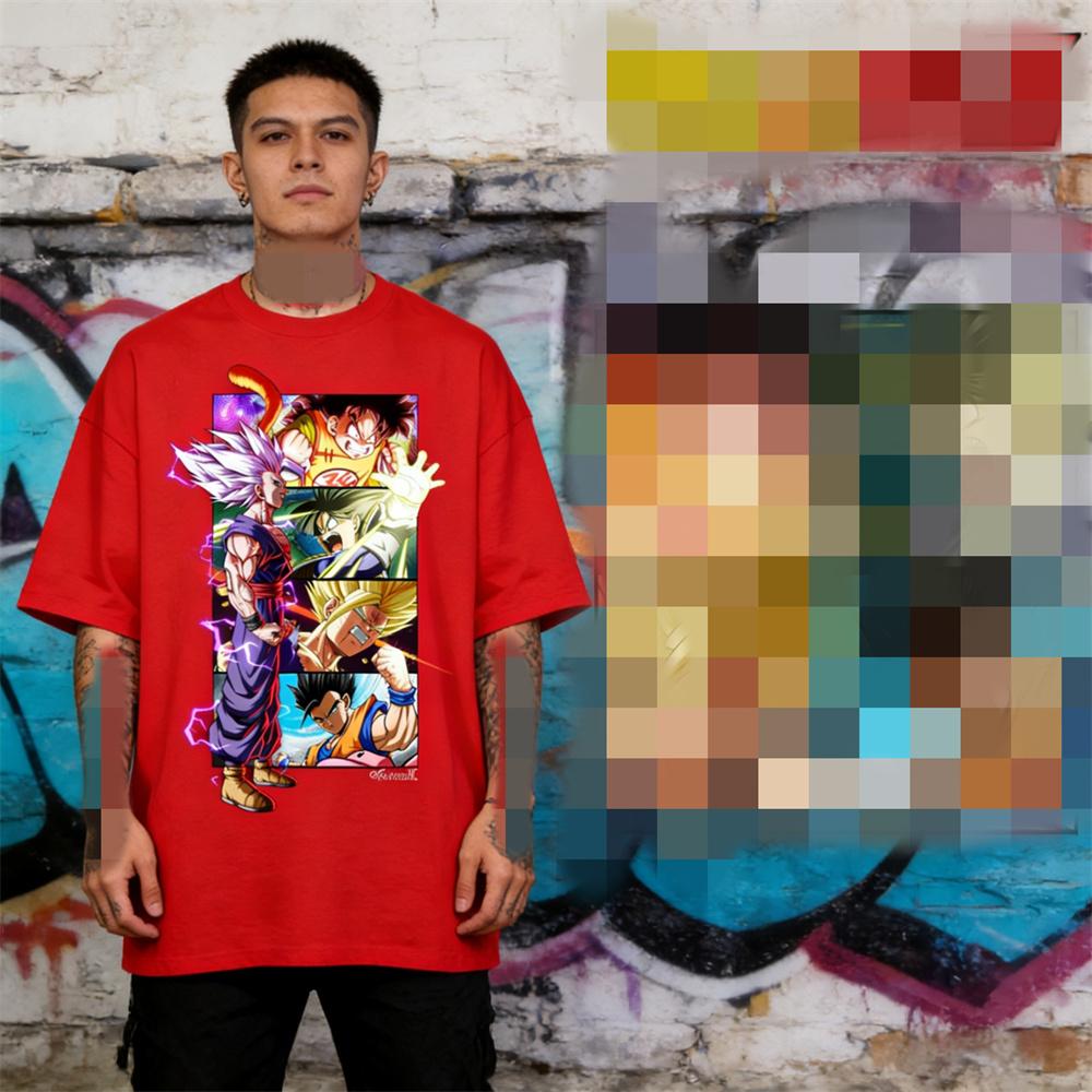 Dragon Ball Anime Characters T-shirt Men Women Goku 2D Printed Super Saiyan Graphic Tee Casual Streetwear Top