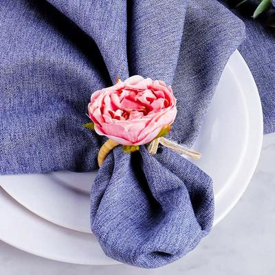 Кольцо для салфеток Yousheng Flower Ручной работы Кольцо для салфеток с розой и галстуком-бабочкой Деревенский держатель для обеденных салфеток для Дня святого Валентина Свадебные вечеринки