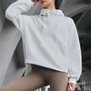 Li-Ning Solid Color Large Pocket Hoodie Women Hoodies Off-White AWDTB92-8