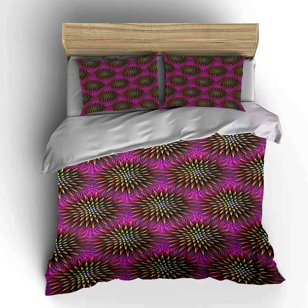 Radiating starburst floral pattern. Bedding sets Duvet cover sets Duvet covers Pillowcases(1* Duvet Cover 2* Pillowcases without duvet insert)