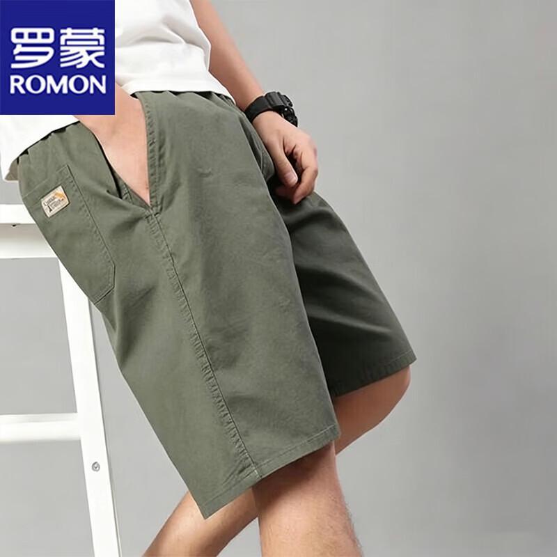 ROMON Men's Summer Casual Cotton Shorts