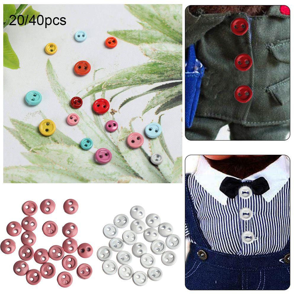 Новейшая многоцветная металлическая пуговица с двумя отверстиями, мини-пуговицы для кукол, швейные принадлежности, круглая пряжка