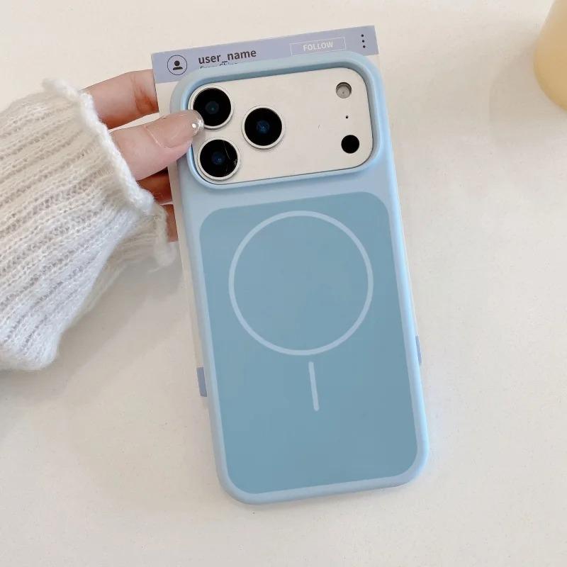 Роскошный Чехол из Жидкого Силикона Конфетного Цвета для iPhone 17 Pro Max 17Pro Мягкие Бамперные Чехлы для iPhone17 Pro Max Магнитный Чехол