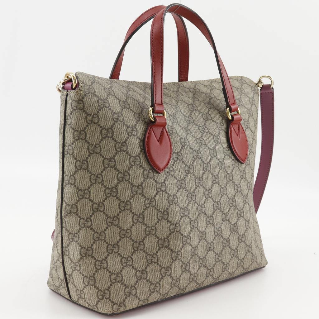 GUCCI 2WAYShoulder Handbag 429147 Brown GG Supreme Canvas Women Used