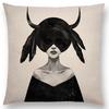 New Black White Style Wonder GirlSofa Pillow Case Elegant Lady Miracle Beauty Portrait Noble Mind Gorgeous Ideas Cushion Cover