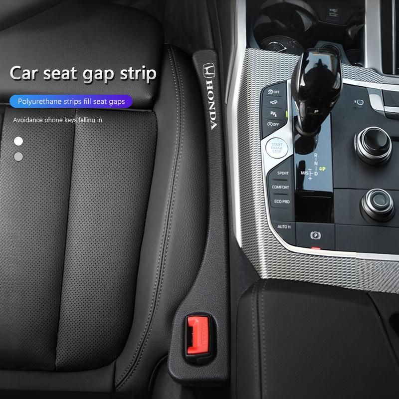2pcs Car Seat Gap Strips Chair Interval Filling Pad Accessories For Honda Civic Fit Jazz Accord Pilot CRV Odyssey Passport City