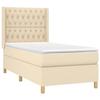 Maison Exclusive - Sommier à lattes de lit matelas et LED Crème 90x190 cm Tissu