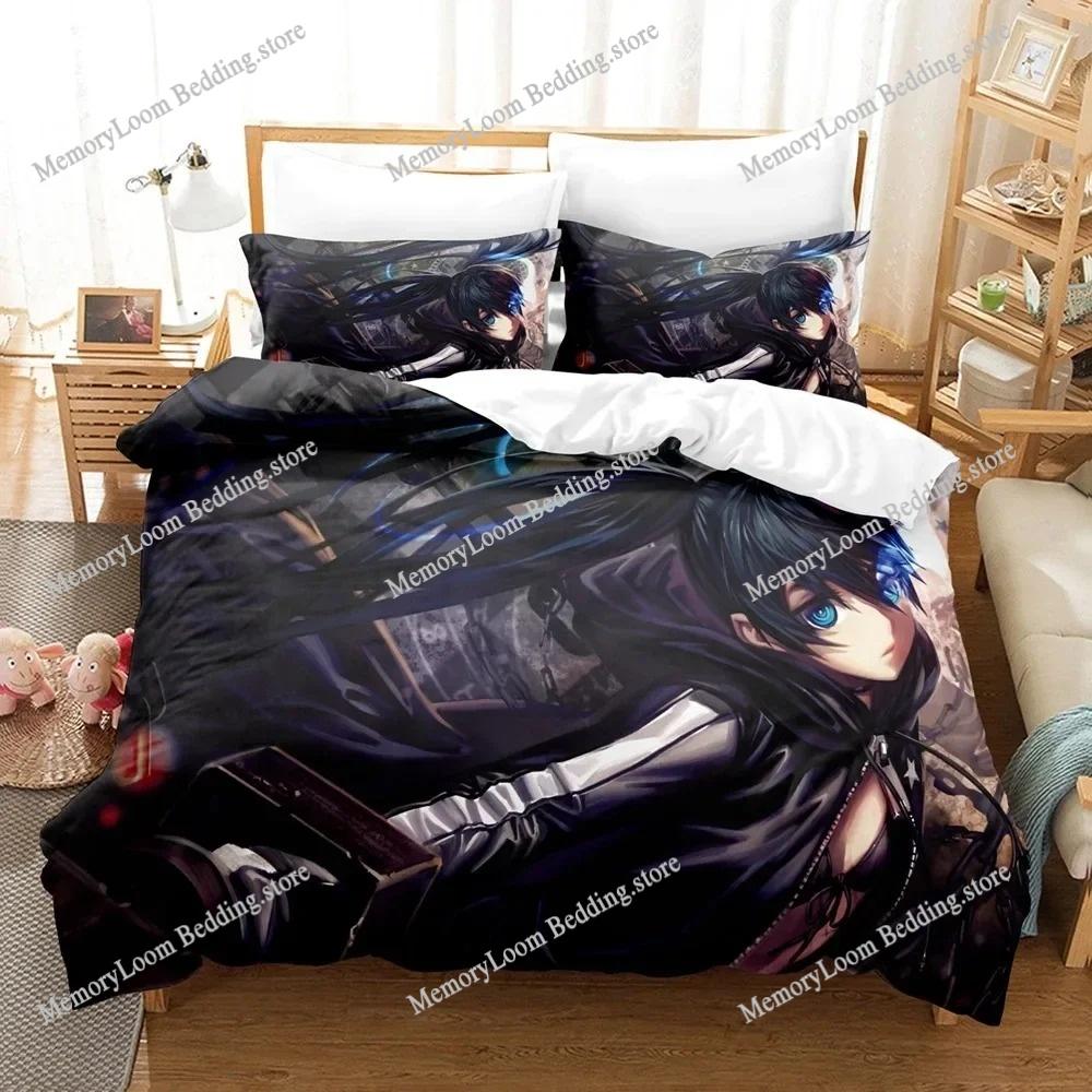 Black Rock Shooter Аниме 3D Пододеяльник Постельное белье Полиэстер Наволочки Пододеяльник Домашний Декор Для Подростков Подарок Twin King Queen