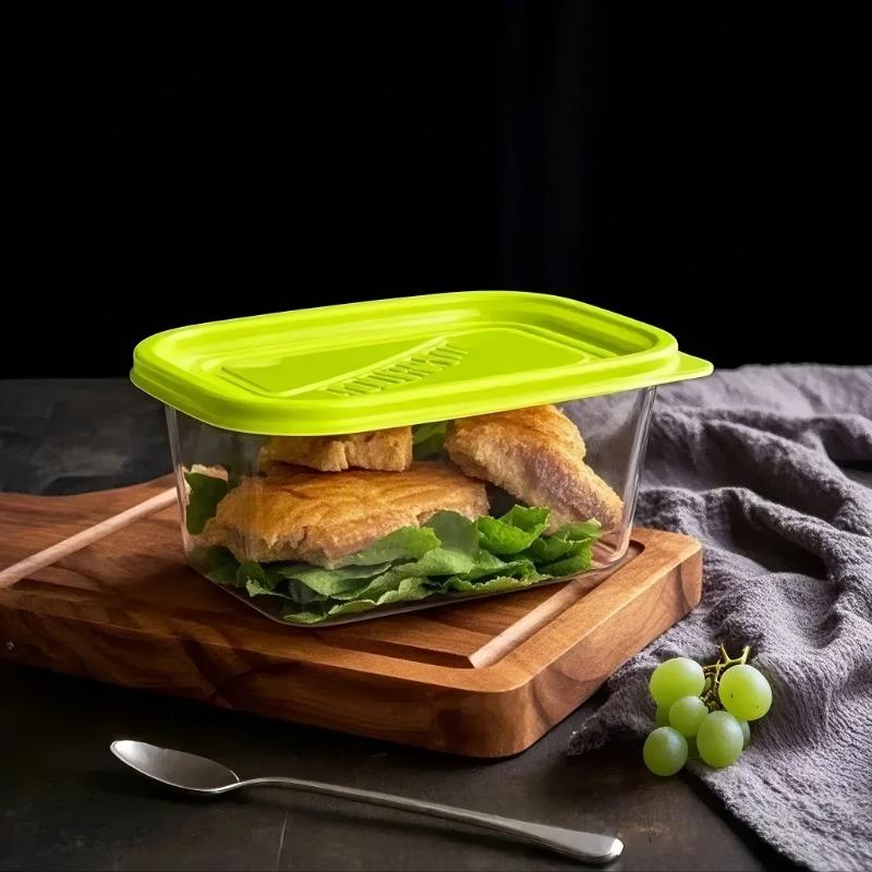 Набор из 10 штабелируемых контейнеров для хранения продуктов с крышками, пластиковые ланч-боксы без BPA для хлопьев, мяса и овощей.