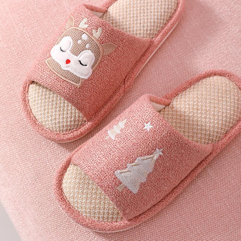 Женские и мужские тапочки на весну и осень, домашние и домашние тапочки, домашние льняные тапочки для четырех сезонов, домашние льняные тапочки из хлопка и льна