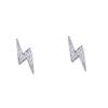 Japanese/Korean Hypoallergenic S925 Silver Needle Lightning Stud Earrings for Women