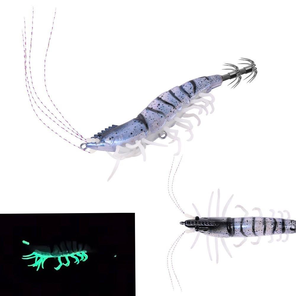 Luminous Squid Jig 7g/12g Octopus Bait Shrimp Slow Sinking Lure Octopus Fishing