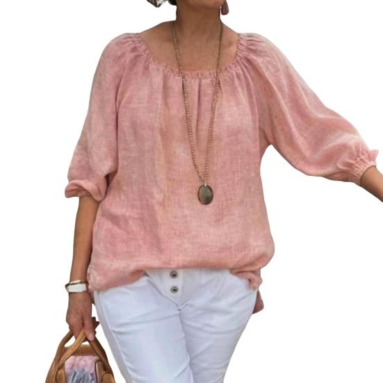 Женские топы с круглым вырезом и коротким рукавом, свободный крой, повседневные топы, однотонные, дышащие, легкие футболки