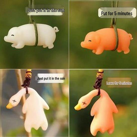 Подвеска «Жареная утка, меняющая цвет»: Креативное украшение для автомобилей и школьных рюкзаков