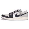 Air Jordan 1 Низкие кроссовки с нескользящей подошвой Винтажные Баскетбольные кроссовки Мужские Черно-серые 553558-053(Команда-)