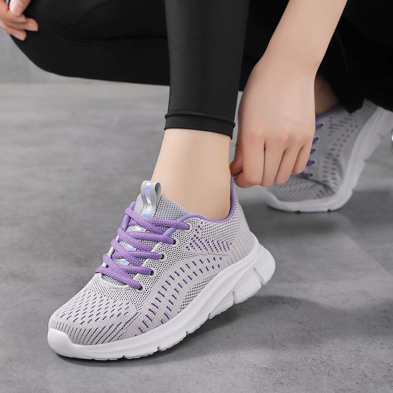 Spring and Autumn Women's Breathable EVA Ultra -light Stuffed Outdoor Running Shoes