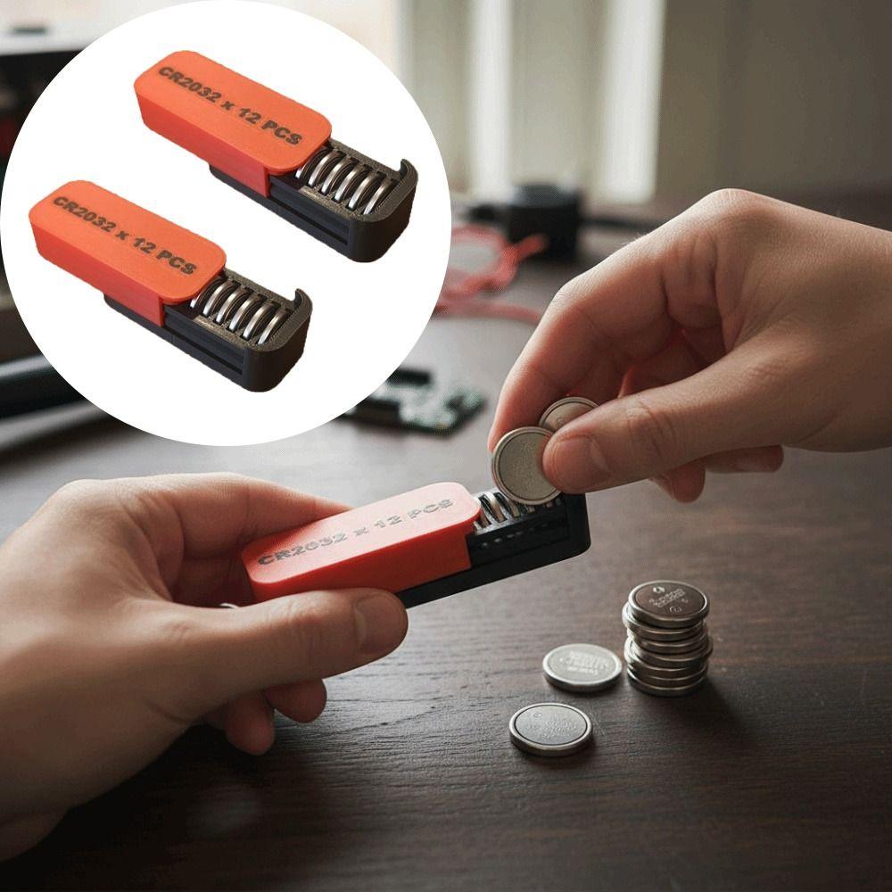 Shockproof Design Button Battery Organizer Portable Battery Organizer Box Outdoor Travel