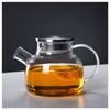 Large Transparent Glass Teapot Stovetop & Microwave Safe Kettles for Brewing Hot or Cold Tea