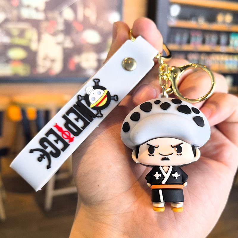 Аниме One Piece Брелок Милый Луффи Сабо Смола Фигурка Брелок для Ключей Декор для Автомобиля Рюкзака Брелок Подарки