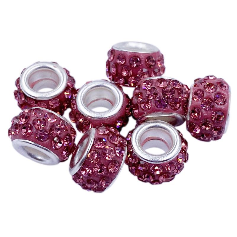 10 шт. 12 мм большое отверстие CZ хрустальные бусины горный хрусталь разделитель подвески подходят для браслет ожерелье DIY ювелирные аксессуары