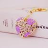 Creative Crystal Rose Alloy Heart Keychain - Women's Bag Accessory & Couple Pendant