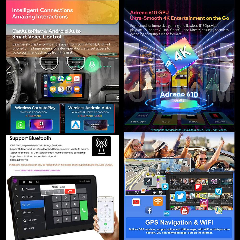 Android 14 Carplay Auto WIFI+4G For FIAT Doblo 2010 2011 2012 - 2015 Car Radio Multimedia Video Player GPS Stereo 2DIN Head Unit