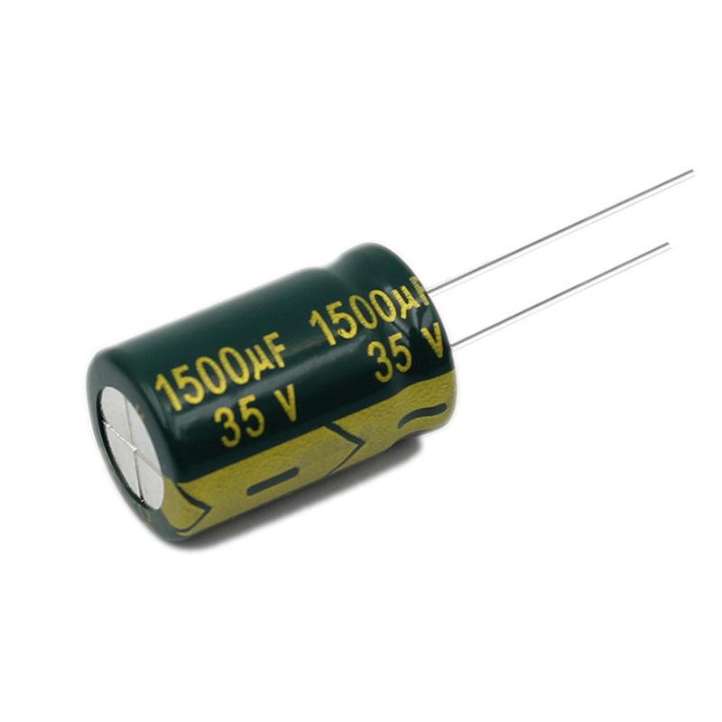 35V 1500uF JCCON Green Gold Low Resistance Aluminum Electrolytic Capacitor 13x21 for Switching Power Supplies